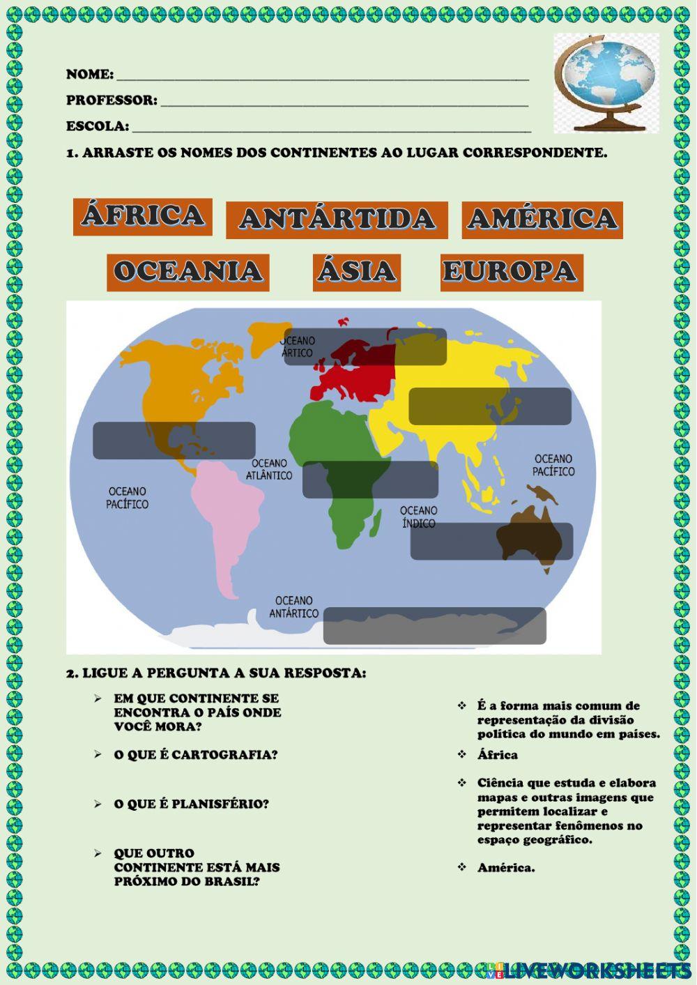 Continentes do mundo