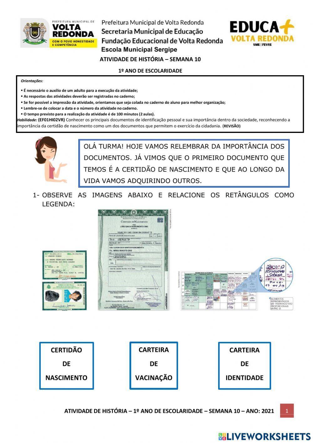 História - documentos