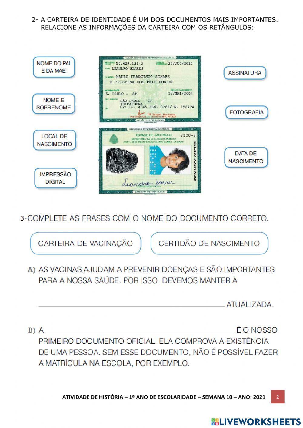 História - documentos