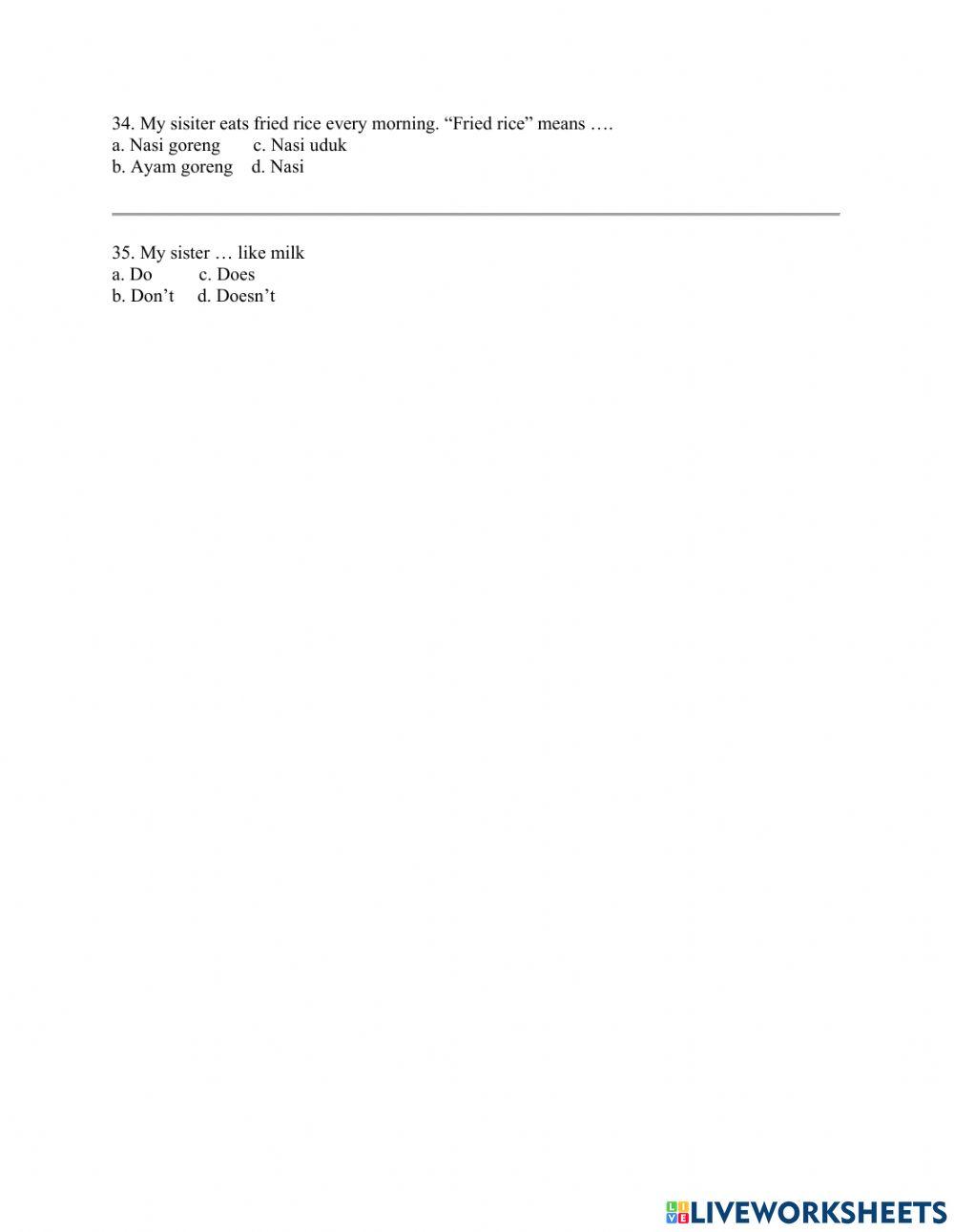 UMBKS Bahasa Inggris