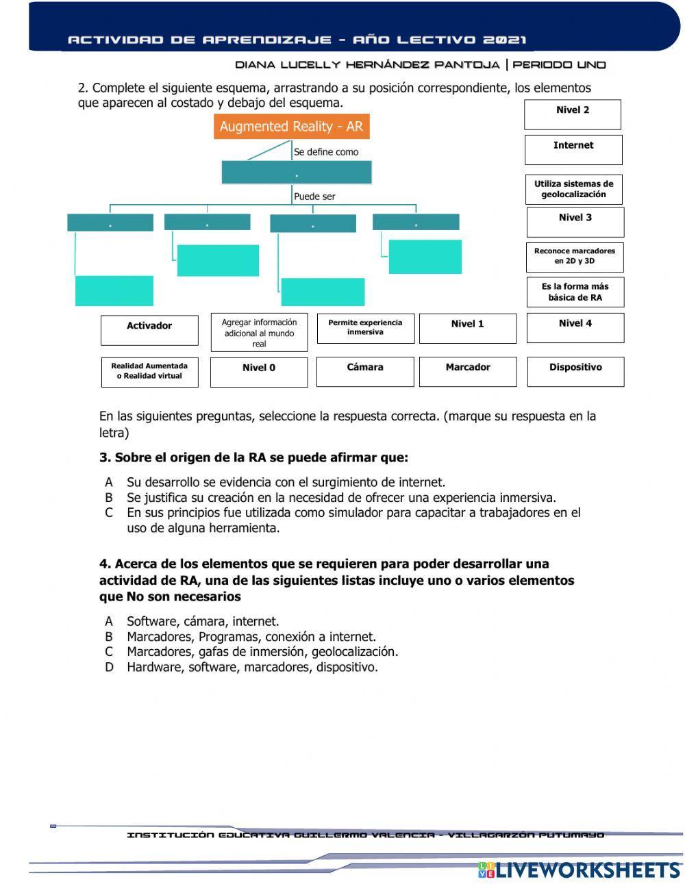 Autoevaluación Realidad aumentada