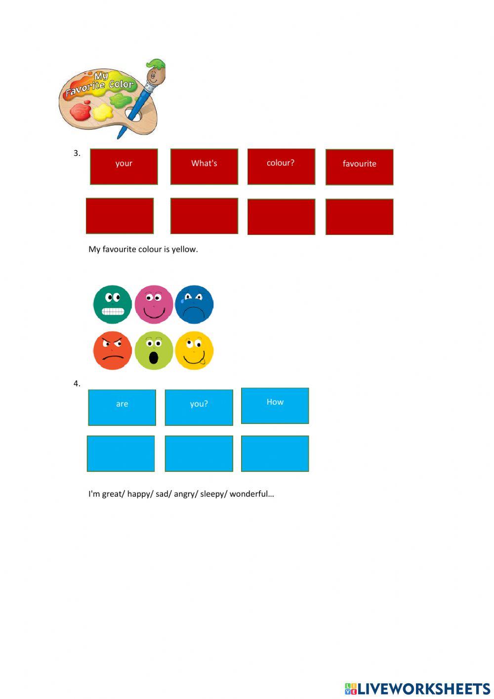 Basic questions interactive exercise for 3 | Live Worksheets