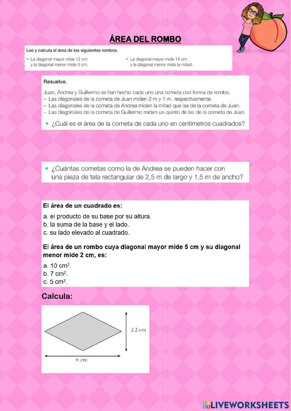 Área del rombo