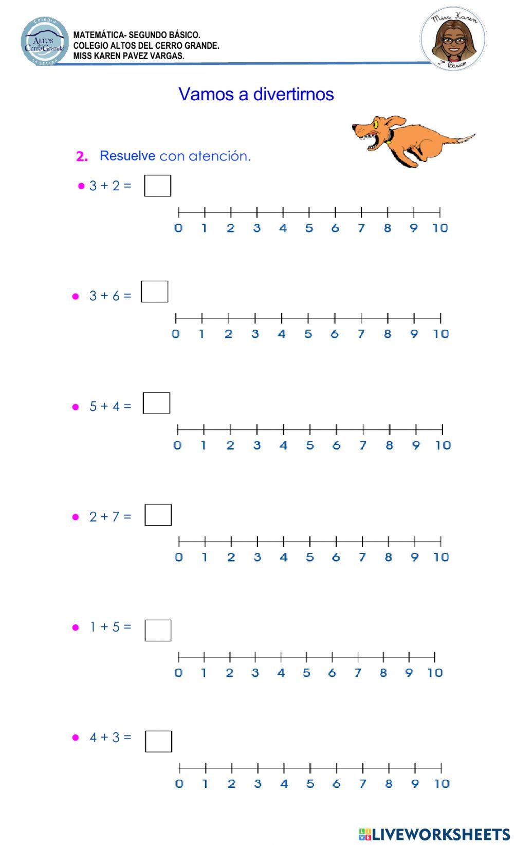 Guía práctica. recta numérica