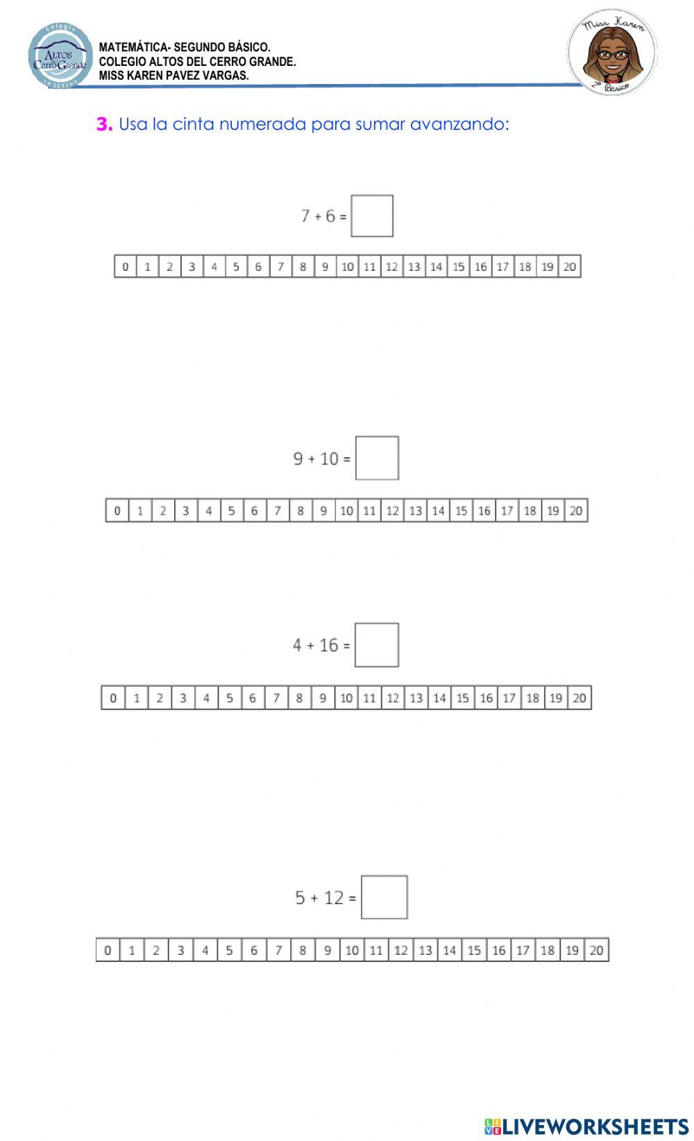 Guía práctica. recta numérica