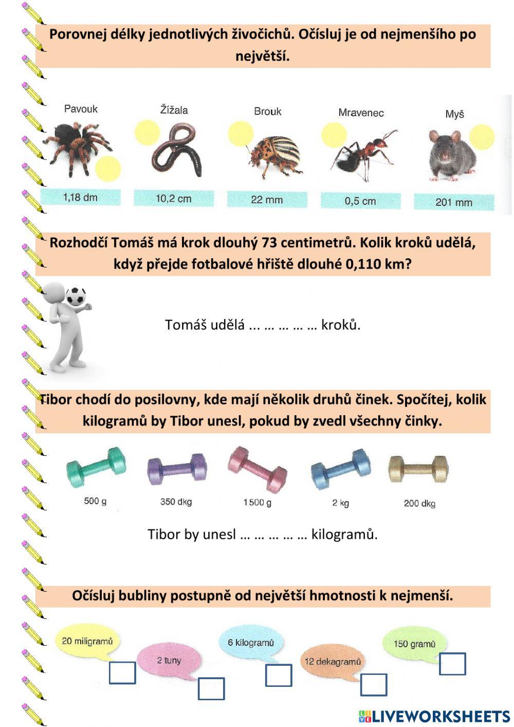 Jednotky délky a hmotnosti