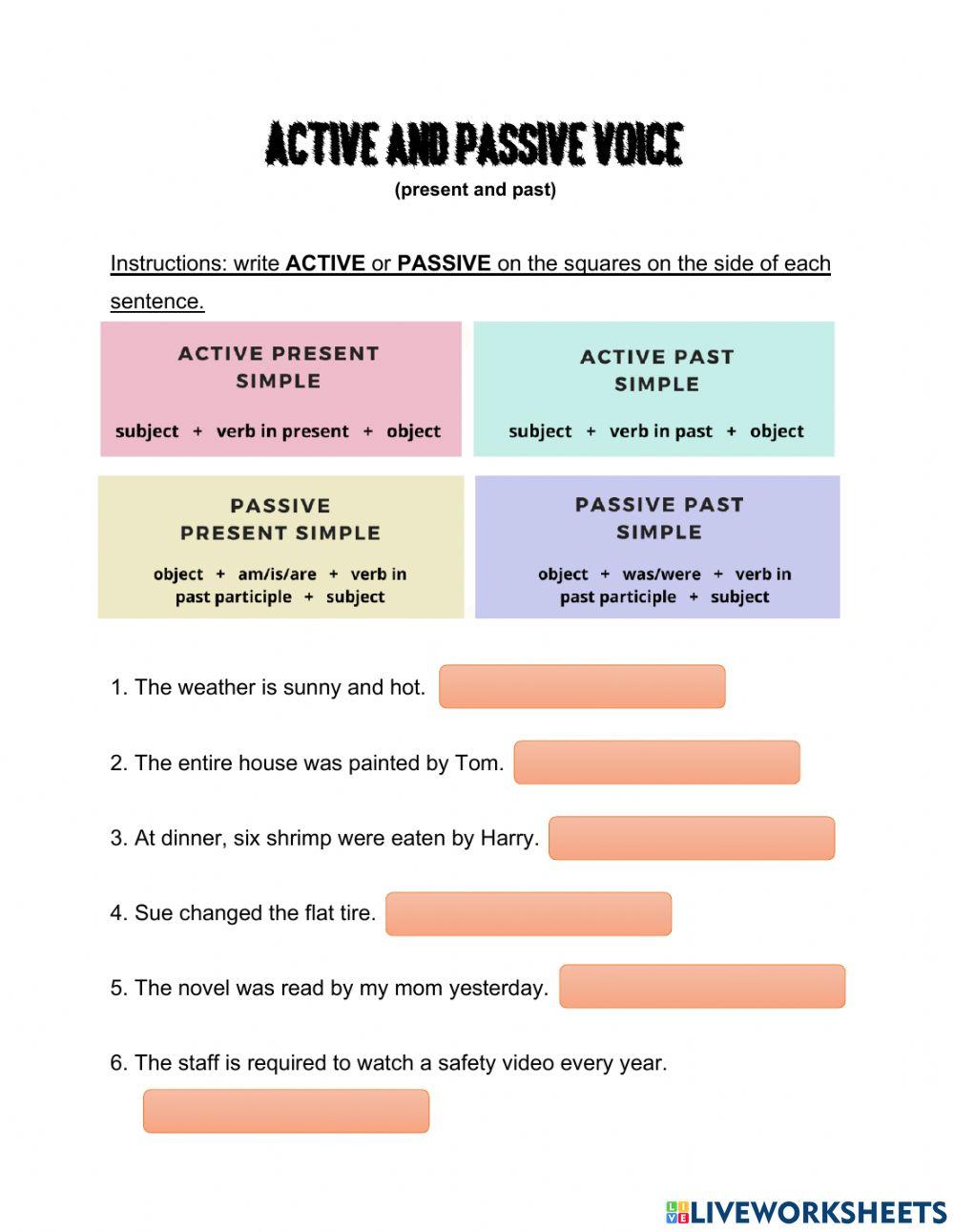 Active and passive exercises