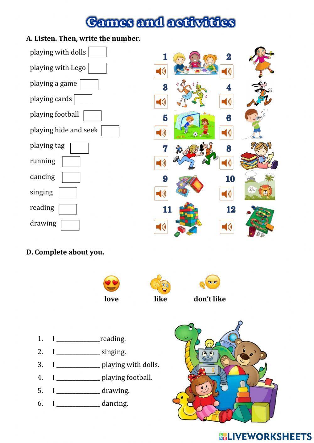 Games and activities