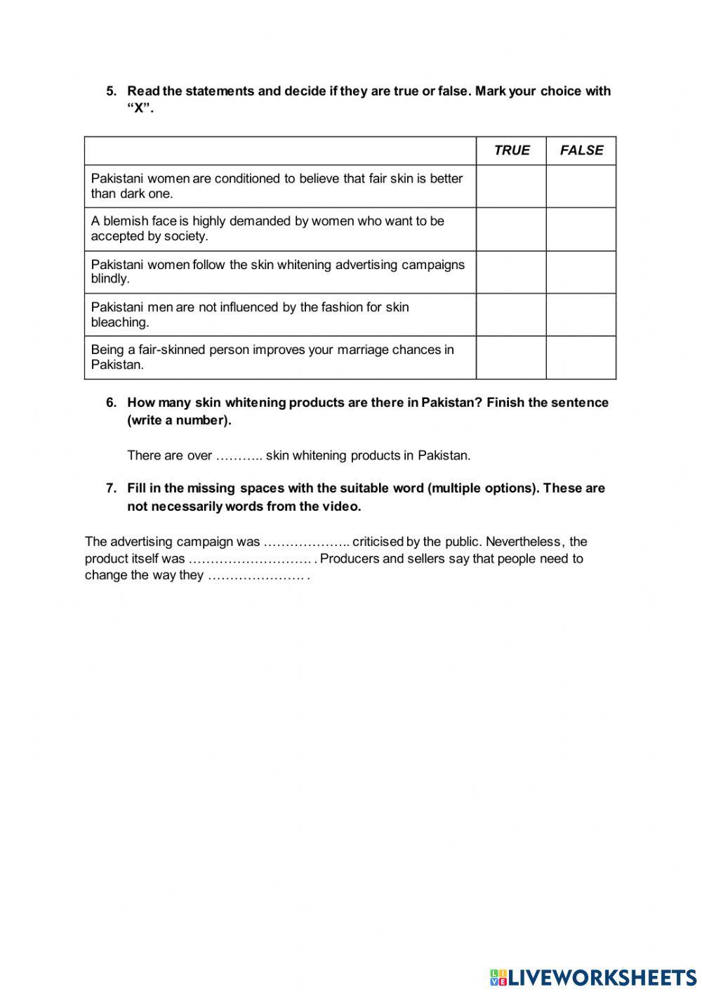 Skin whitening in Pakistan
