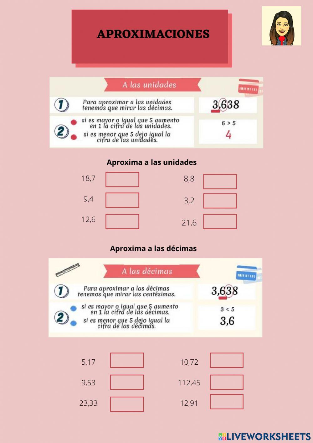 Aproximación números decimales