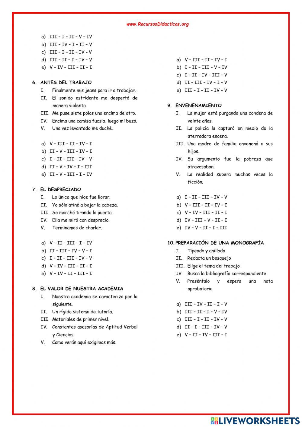 Jerarquía de textos (Plan de redacción)