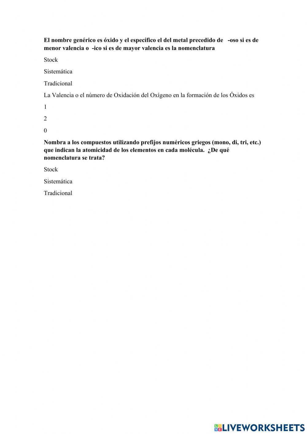 Aplicando lo Aprendido 1BGU Química