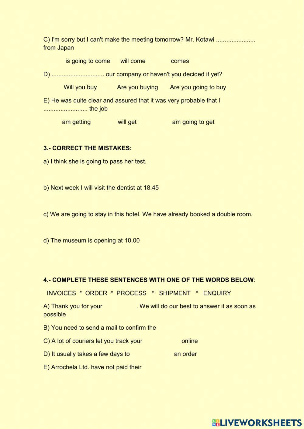 Busines English - Test Unit 8