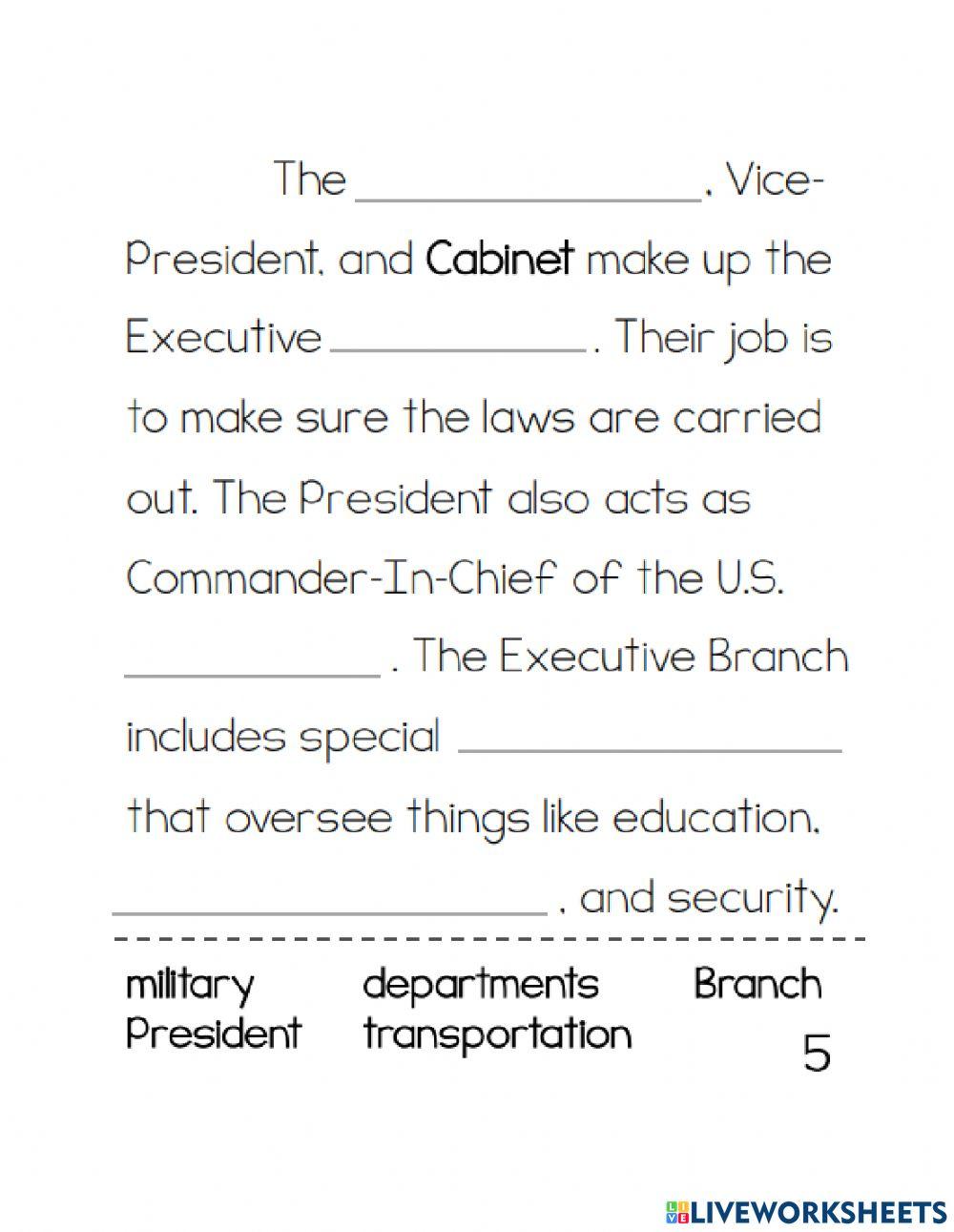 The three branches of government