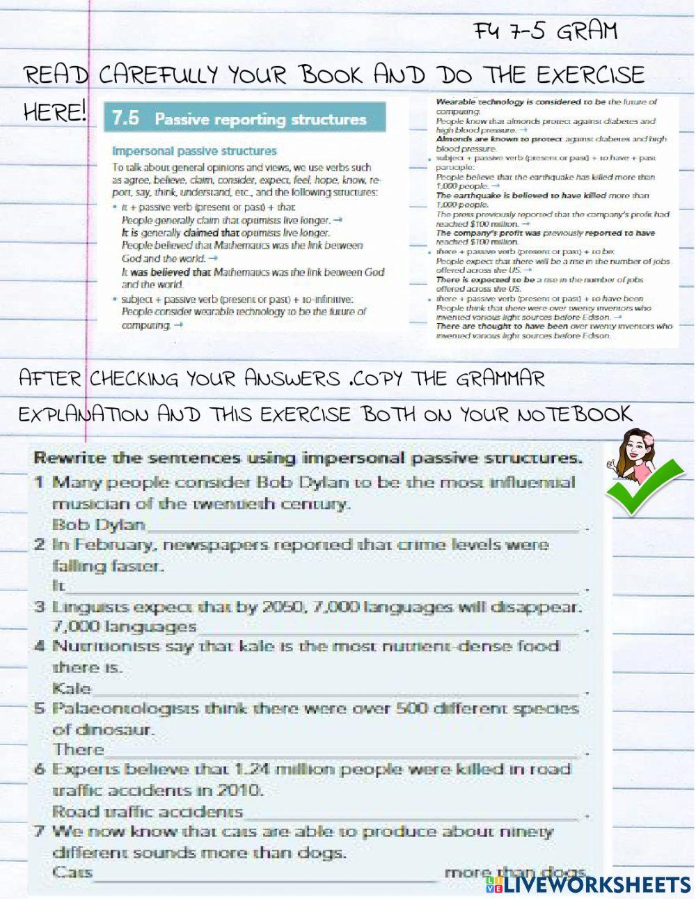 Passive reported structures