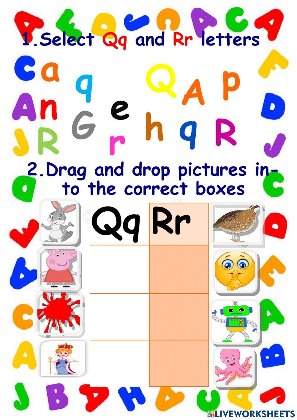 Letters Q and R
