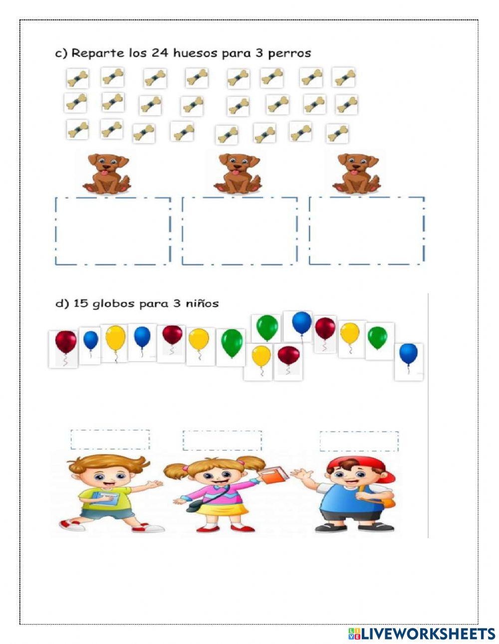 Repartos de forma gráfica