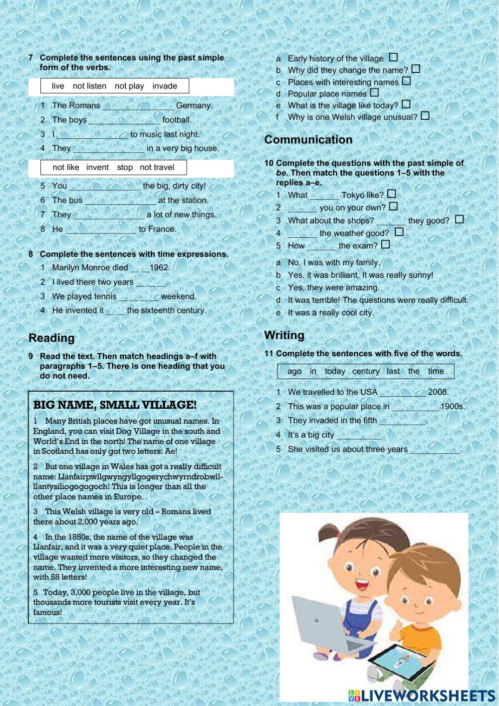 Unit 6 test english plus 1