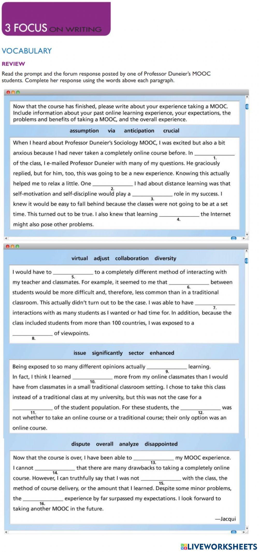 ARW3 vocabulary p.203-204