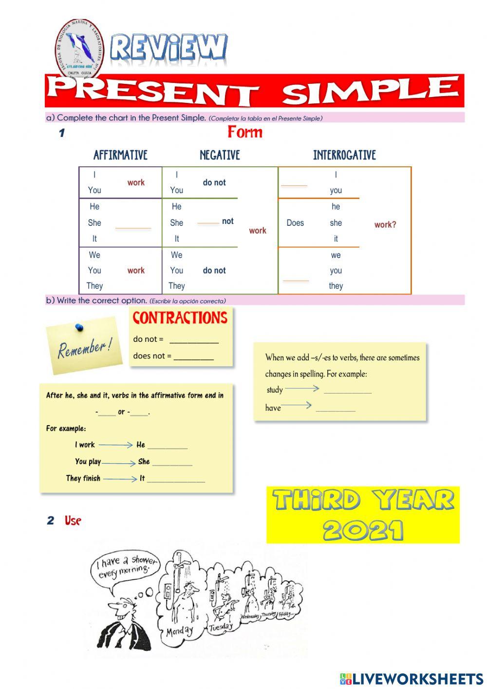 EBIMAL - Present Simple review worksheet | Live Worksheets