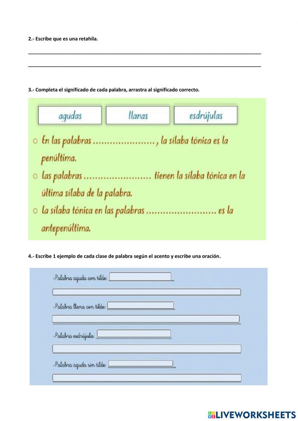 Evaluación 3er Parcial 4to Lengua