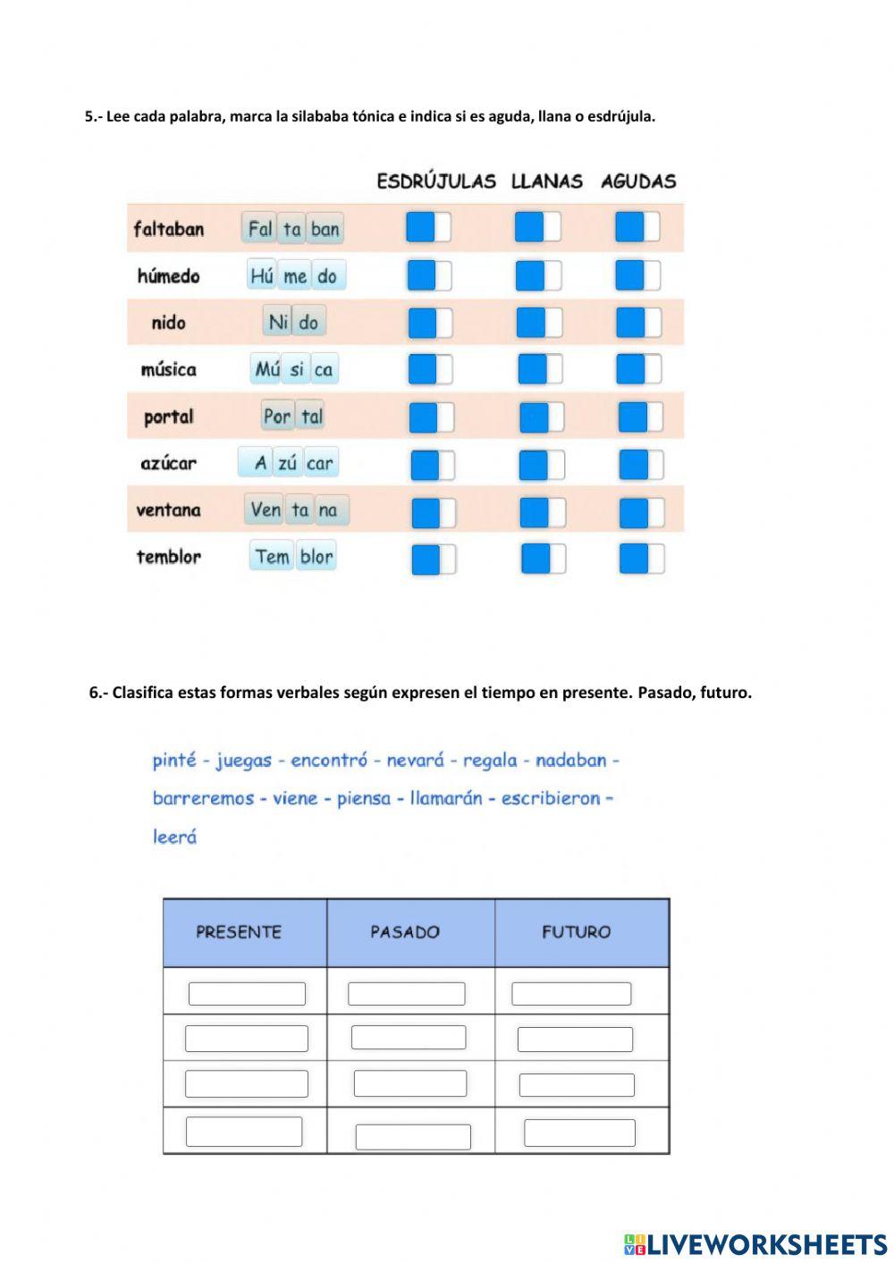 Evaluación 3er Parcial 4to Lengua