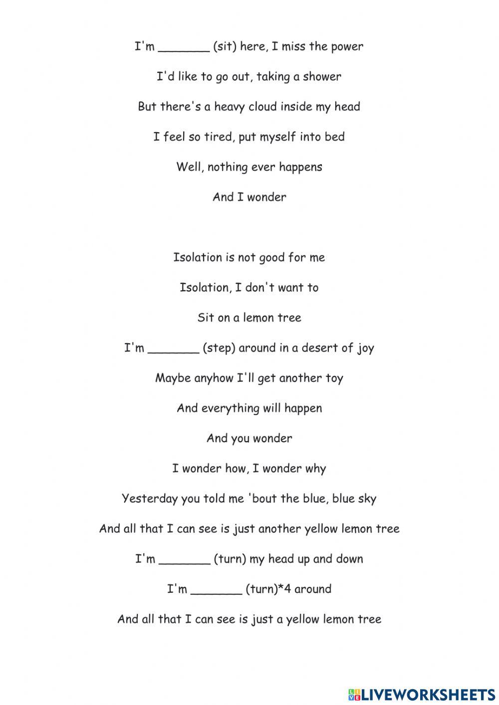 FM4 L2 歌曲補充-Lemon Tree