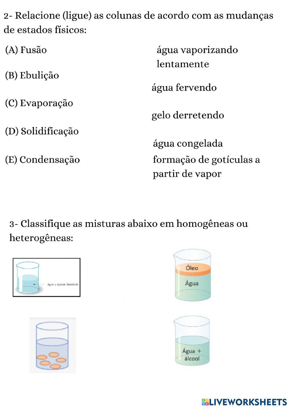 Mudanças de estados físicos da matéria