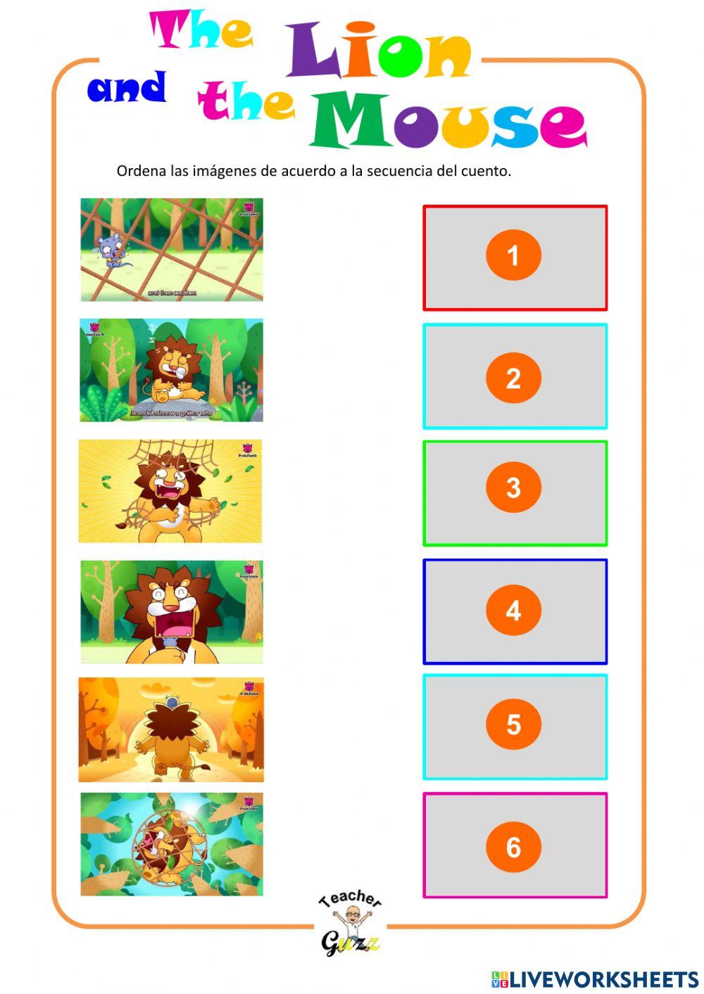 the-lion-and-the-mouse-online-pdf-worksheet-live-worksheets