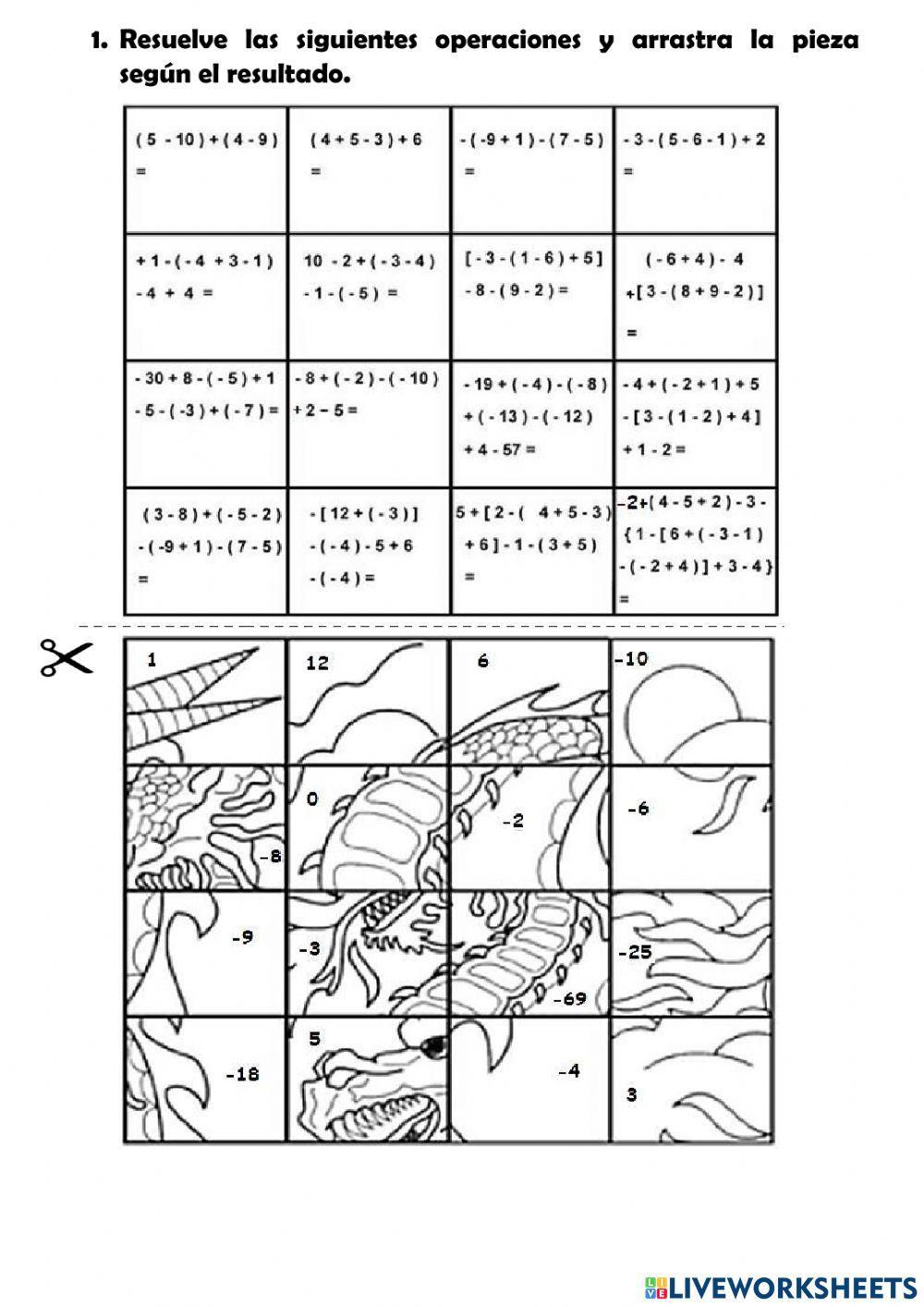 Operaciones Combinadas con Números Enteros