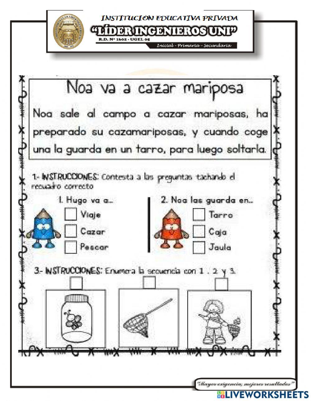 Examen mensual de PLAN LECTOR