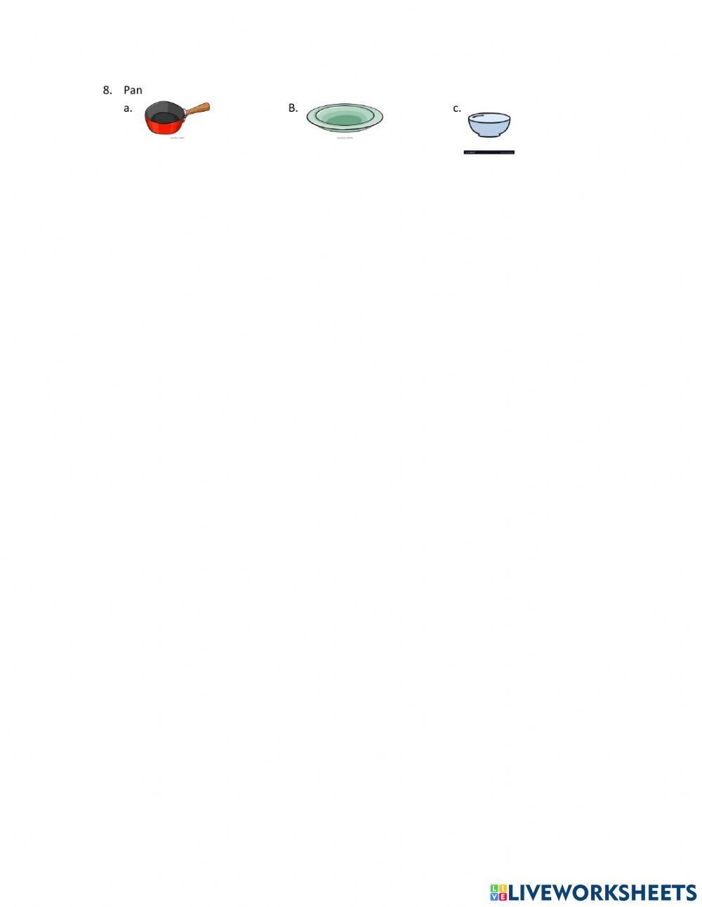 Things in the kitchen and number