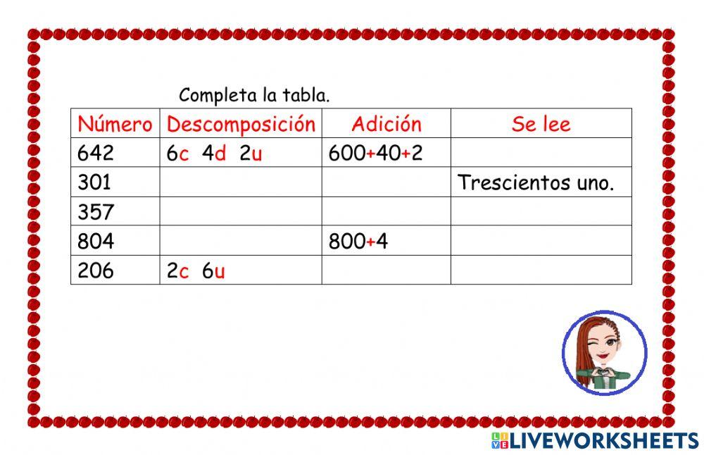 Descomposición de números