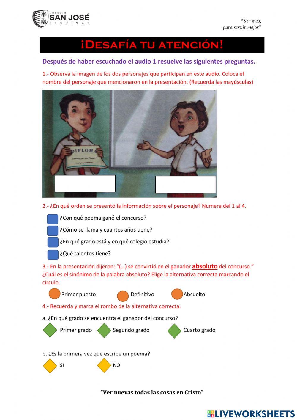 Comprensión de lectura PRESENTACIÓN