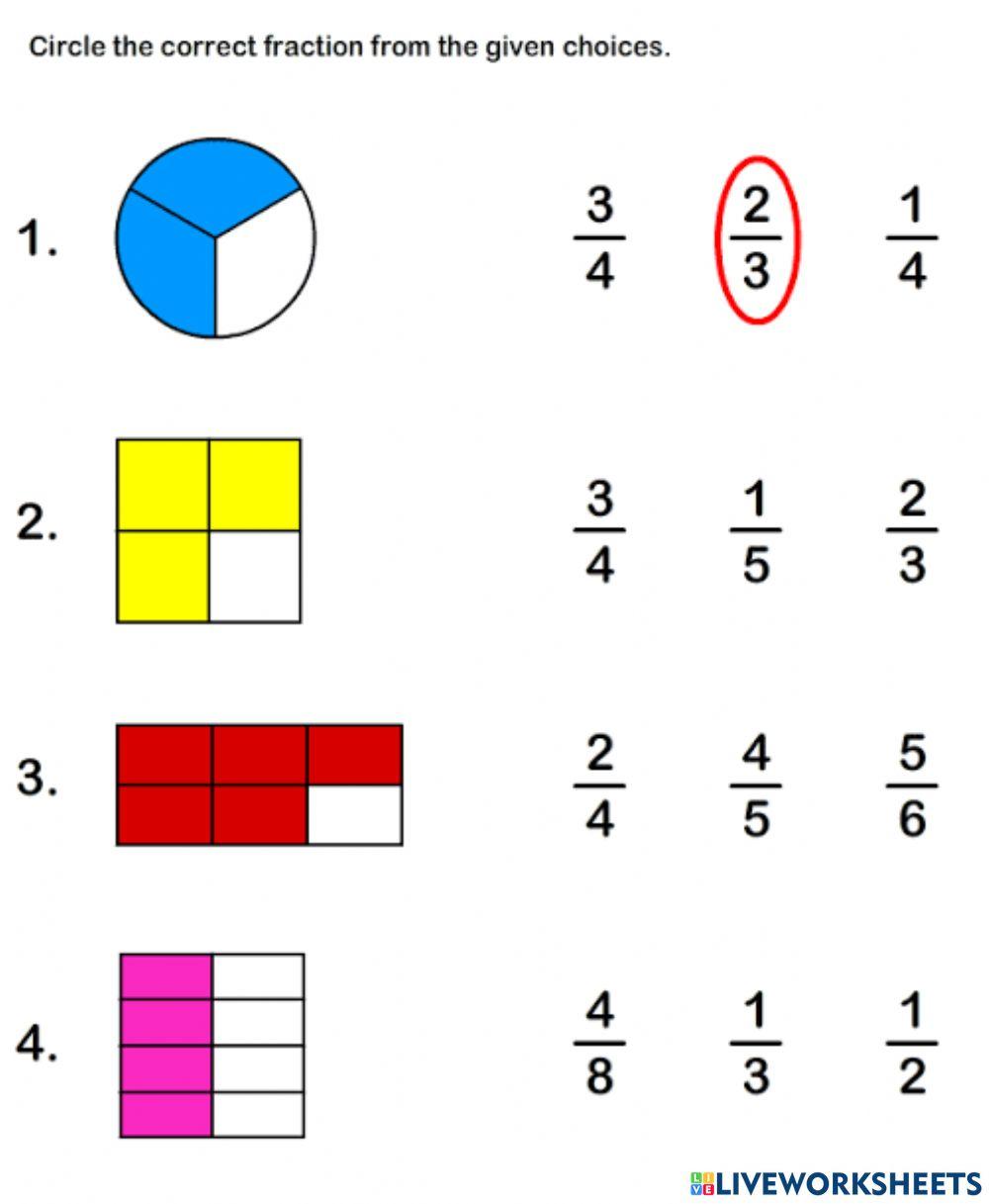 Equivalent Fraction online worksheet | Live Worksheets