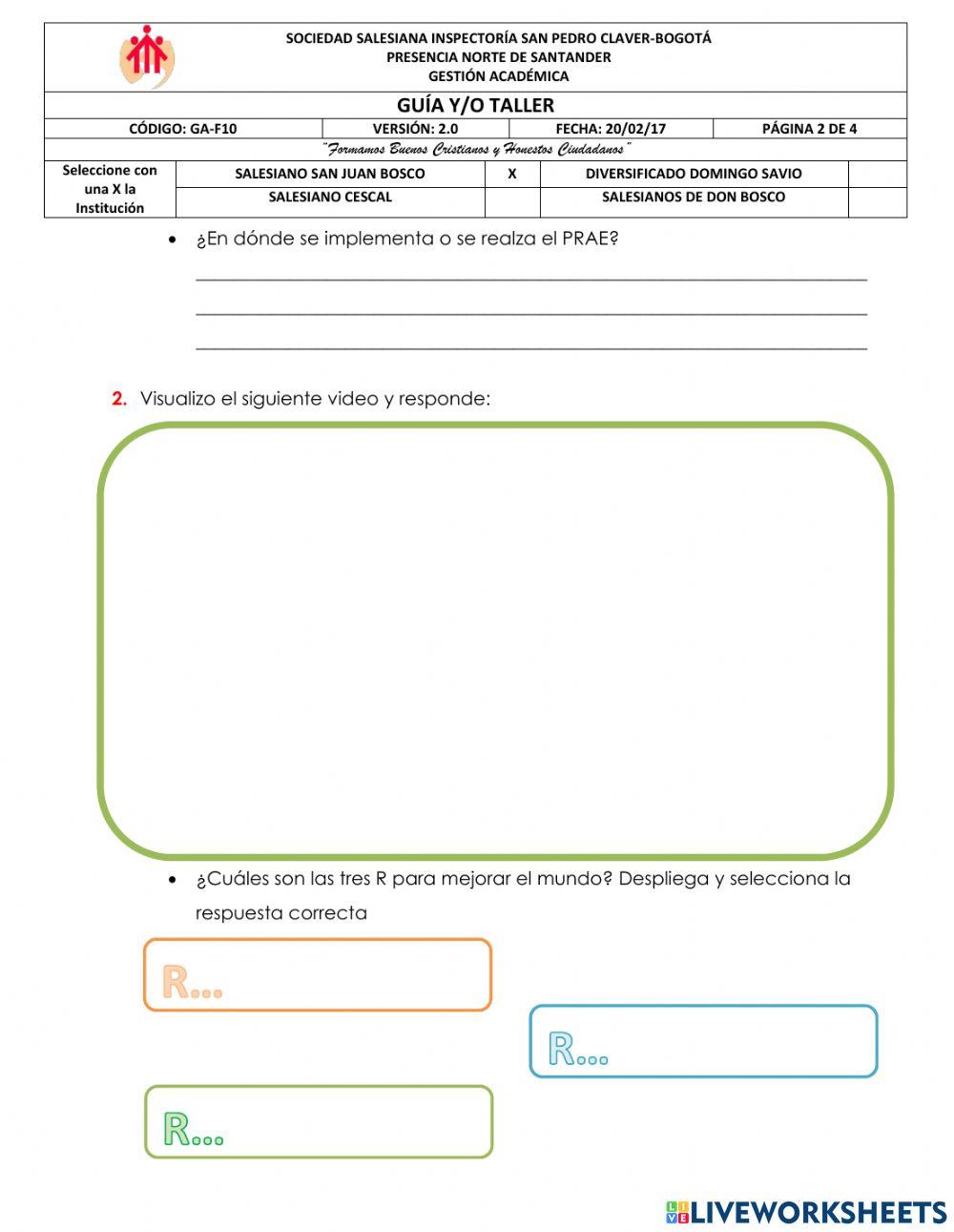 Prae - primer periodo