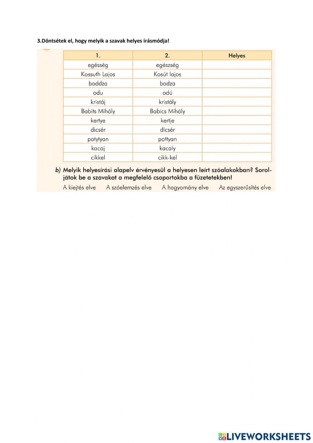 Vegyes gyakorló feladatok 8.o.