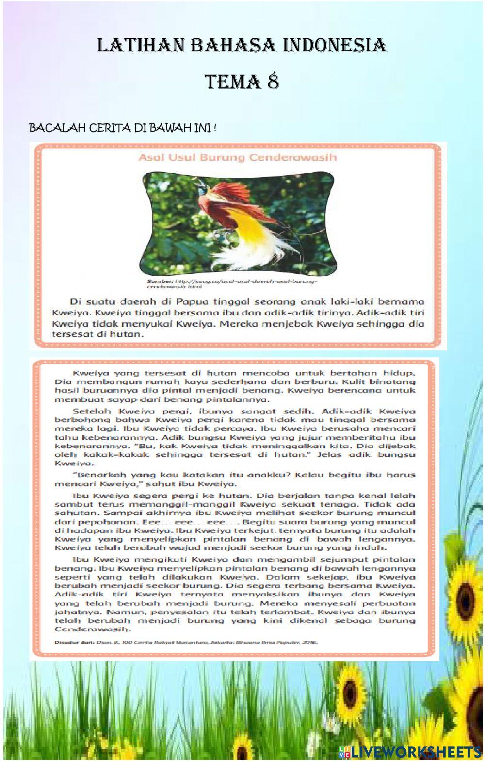 Tema 8 : daerah tempat tinggalku