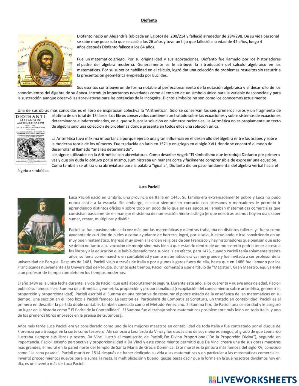 Biografía de Matemáticos