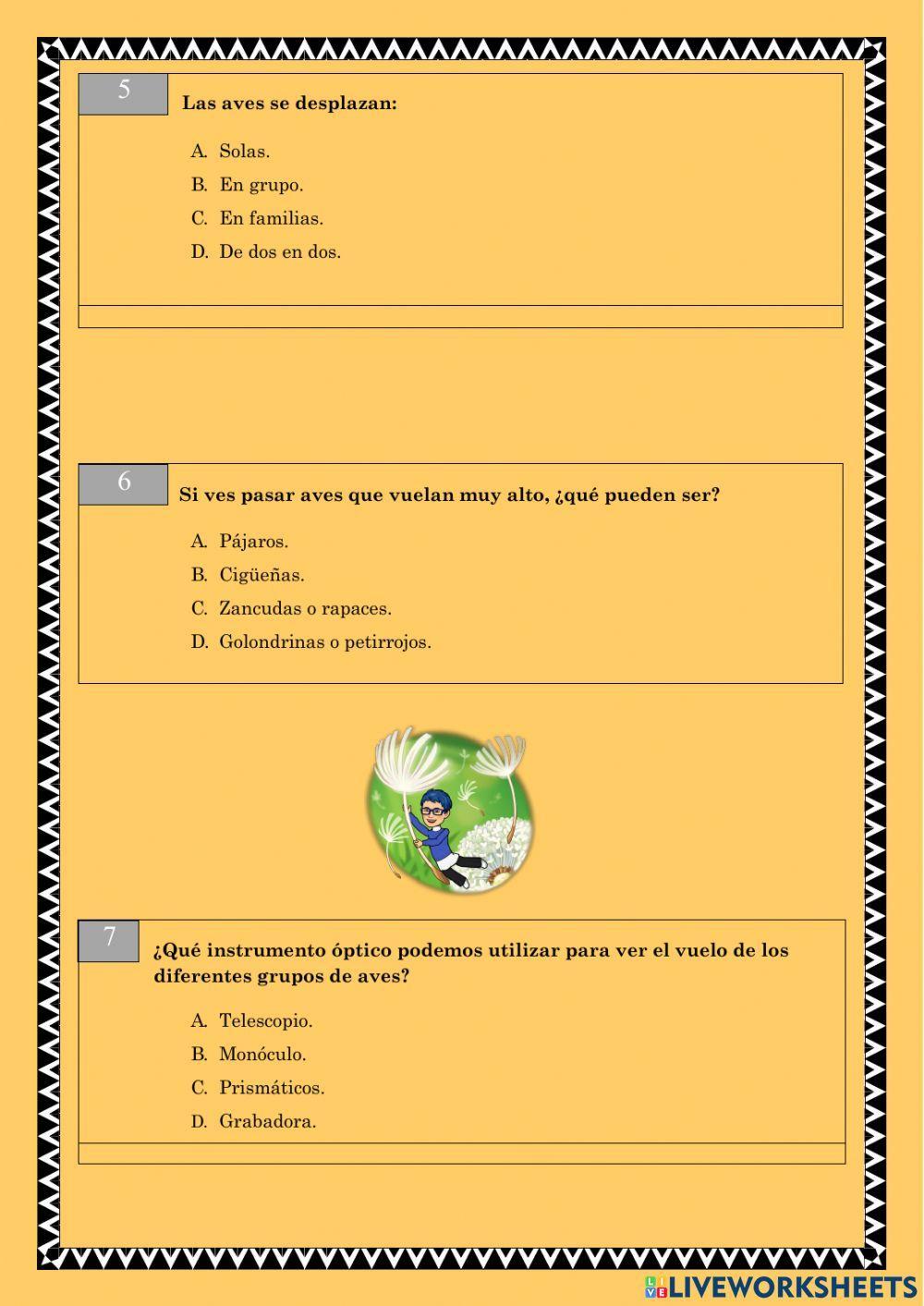 Comprensión lectora.Lh4.La migración de las aves.