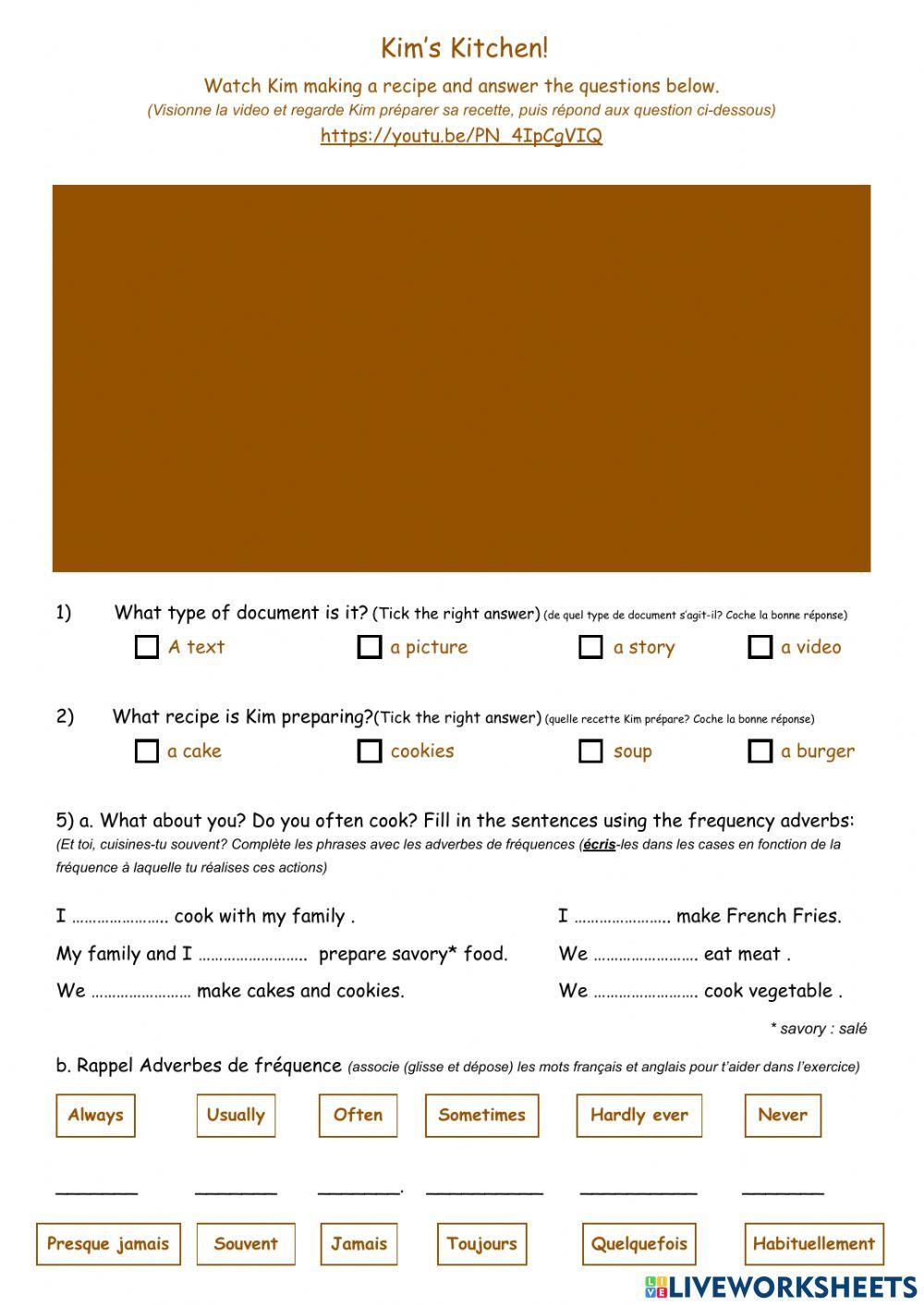 Kim's kitchen recipe