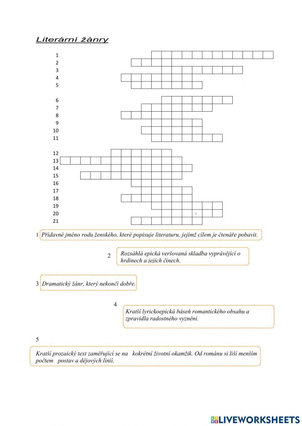 Literární druhy a žánry