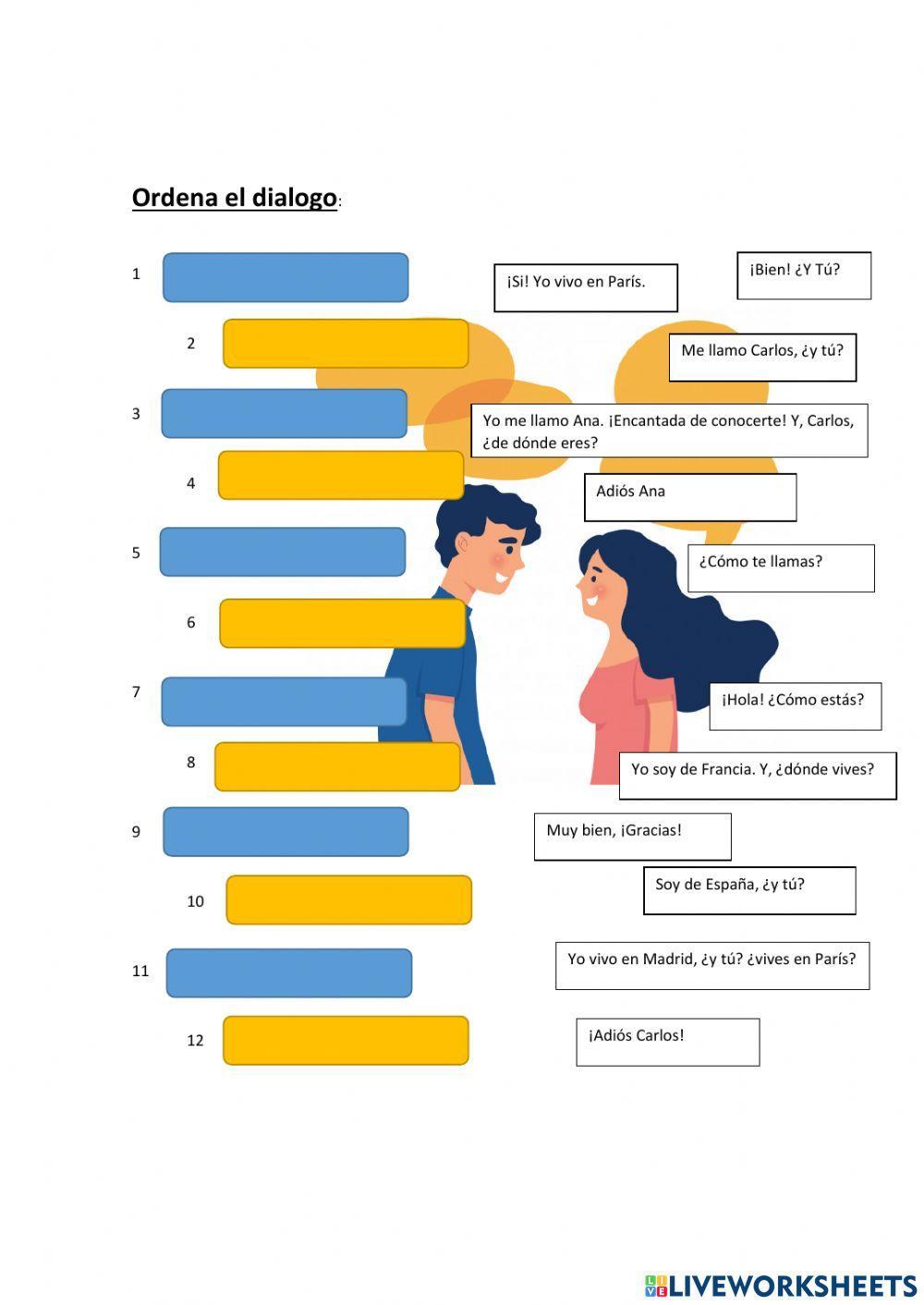 Conversacion: Hola, como te llamas-donde vives