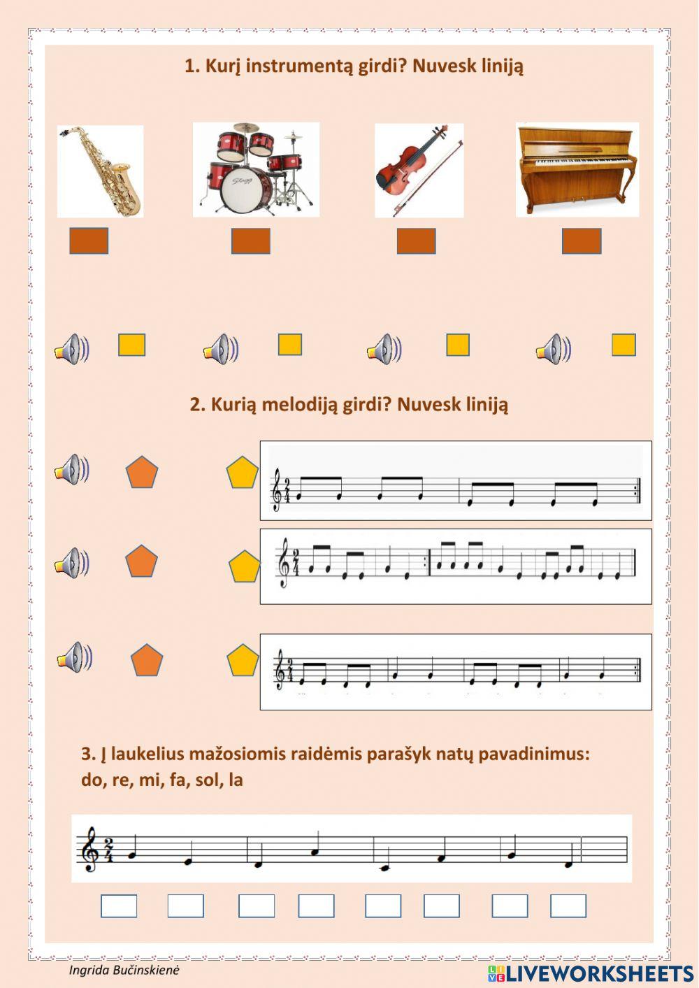 Klausymas, muzikos raštas