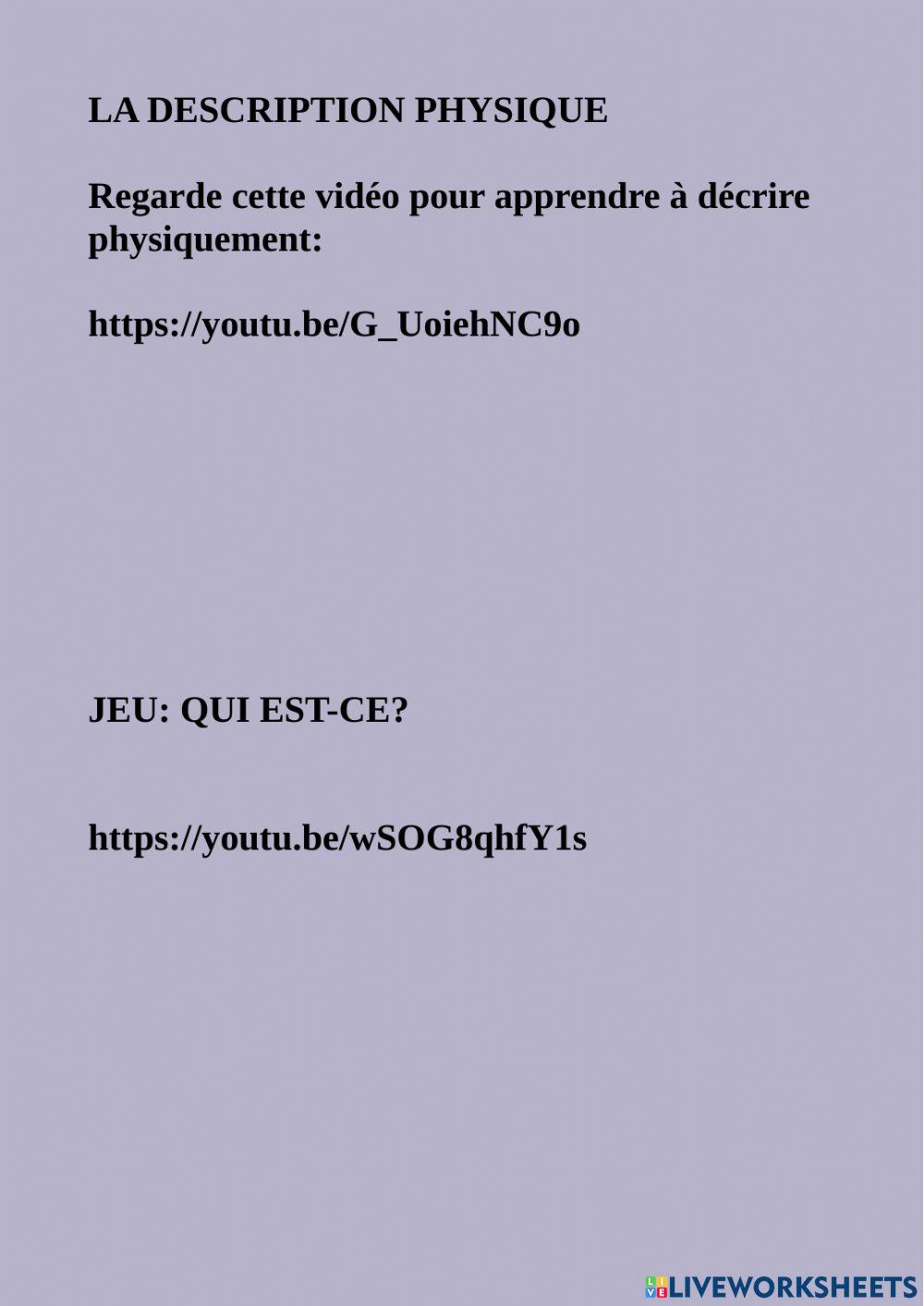 Description physique