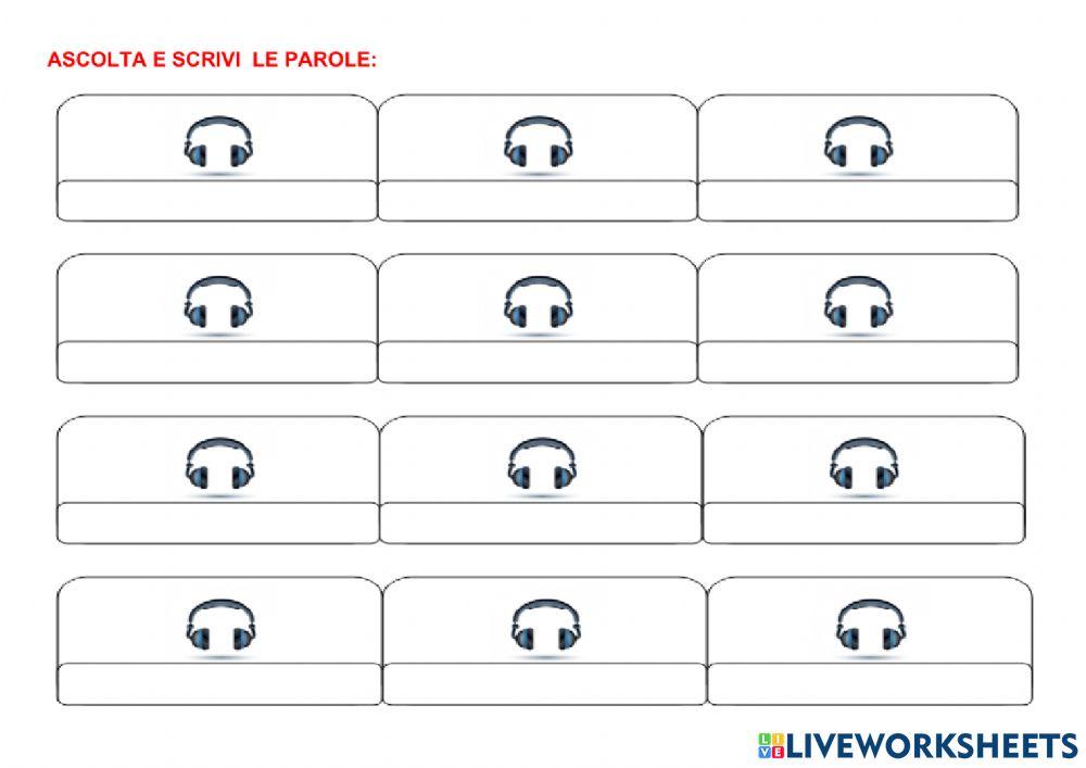 Dettato parole con la Q