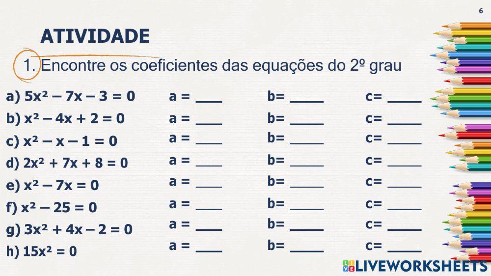 Equaçao do 2º grau