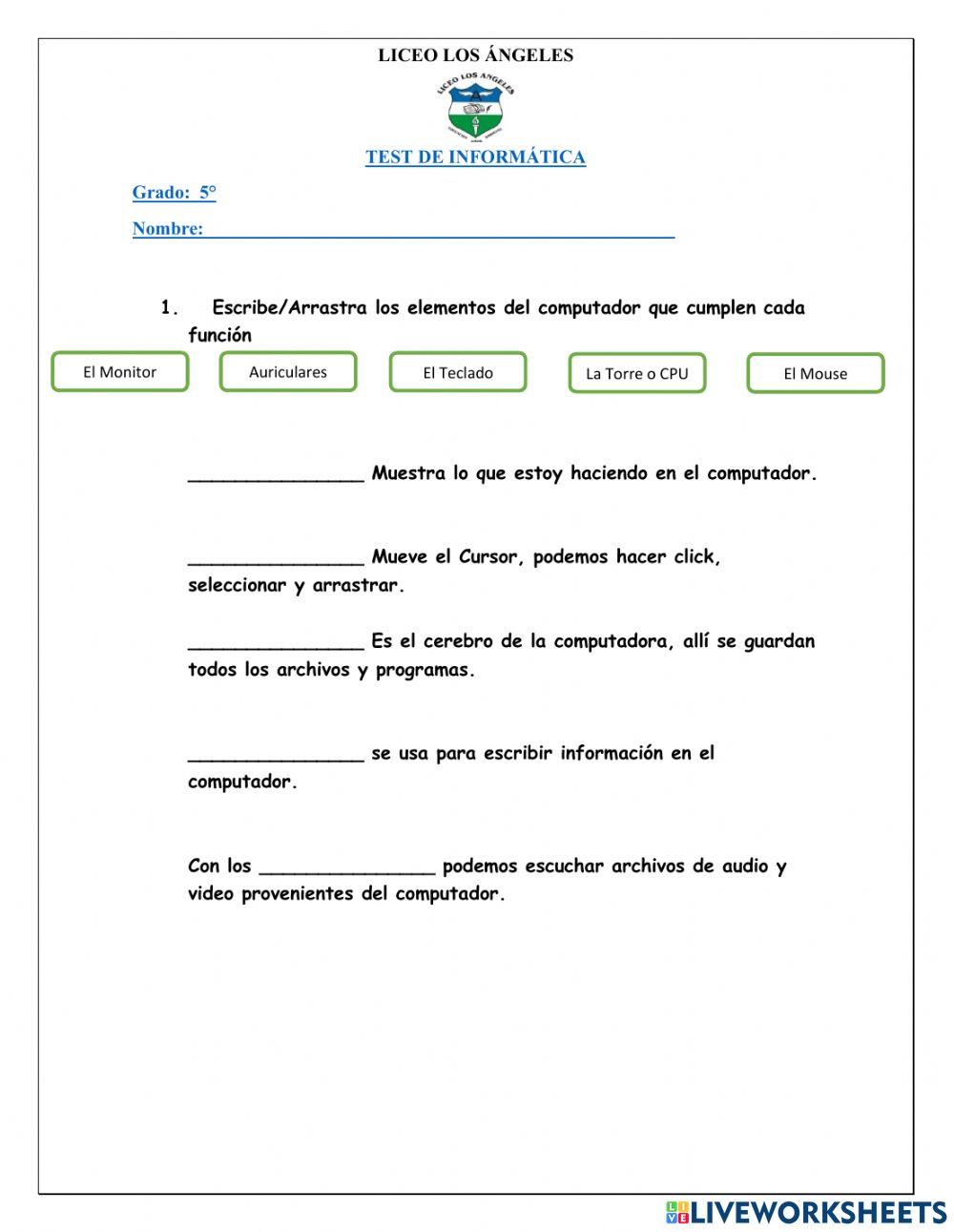 Examen de informatica