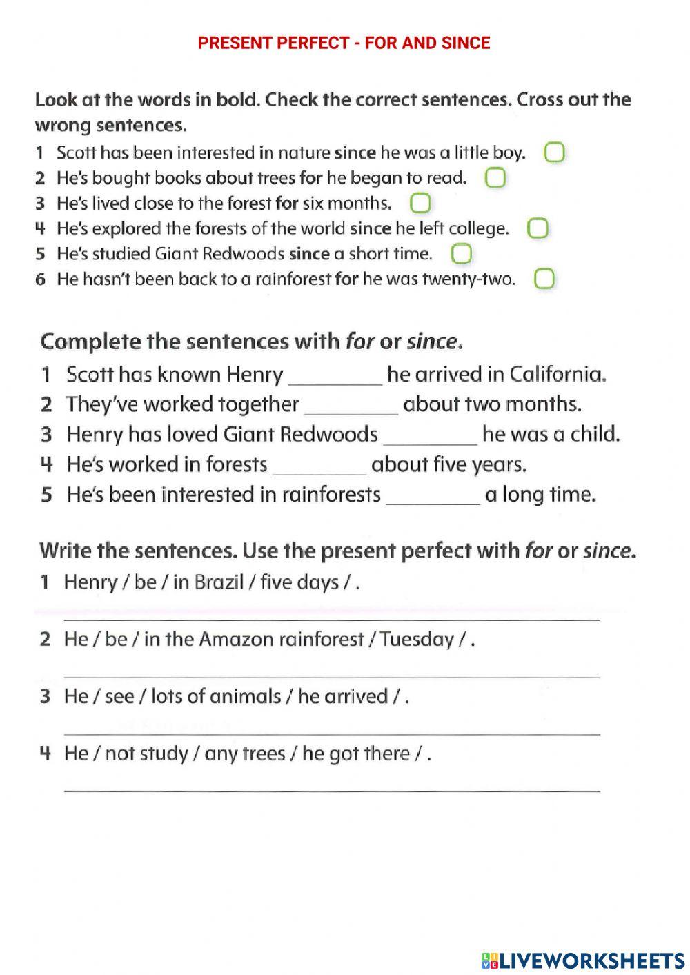 Preset Perfect and Past simple