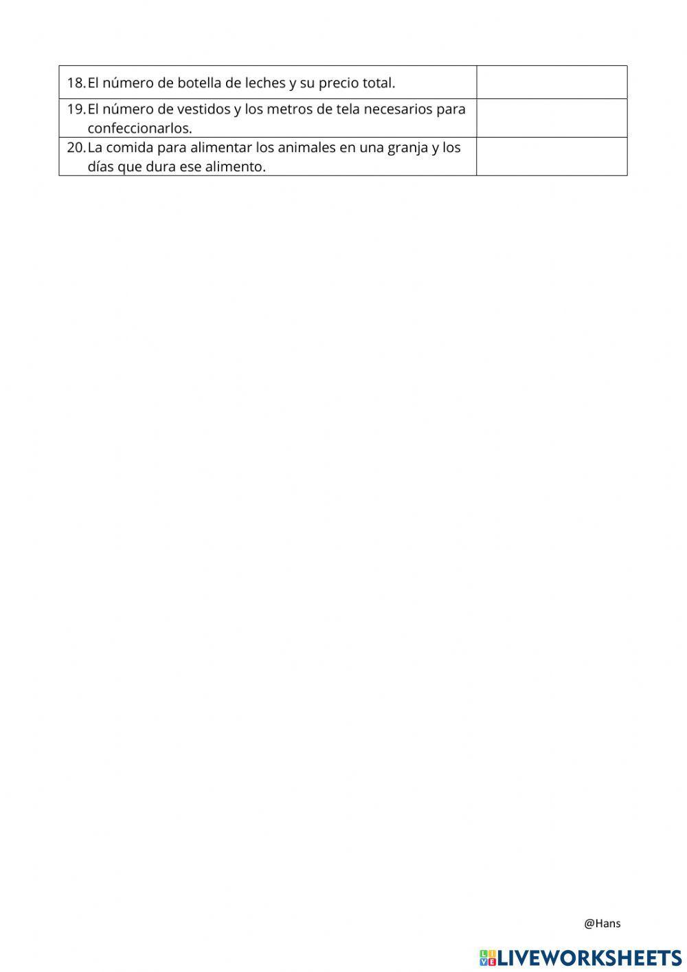 Relación entre magnitudes - 2